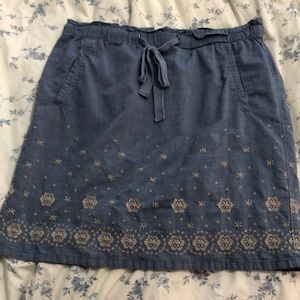 Loft embroidered skirt